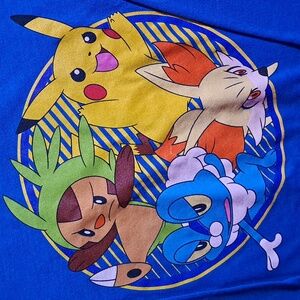 Pokemon Pikachu Chespin Fennekin Froakie Long sleeve T-shirt Size 7